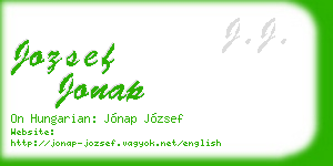 jozsef jonap business card