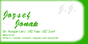 jozsef jonap business card